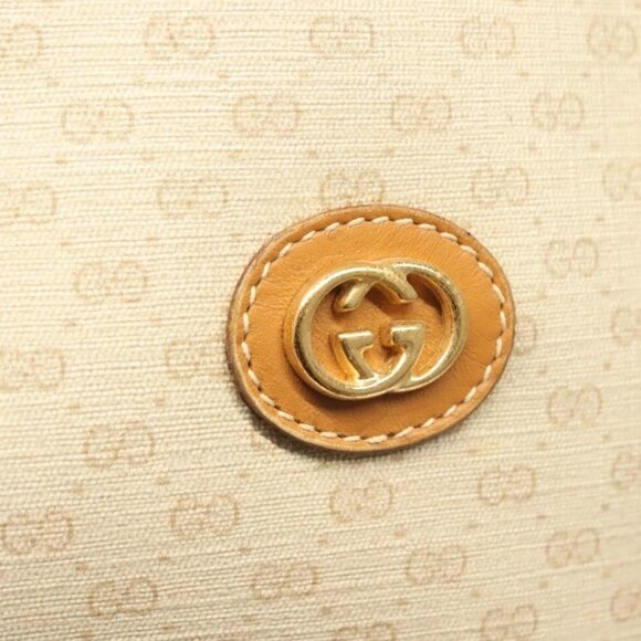 GUCCI Micro GG Supreme Shoulder Bag PVC Beige Gold 007 115 0088 Auth BA3970 - Picture 13 of 16